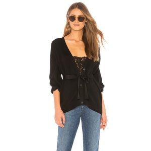 Joie Ferlinka sweater black wrap cardigan revolve